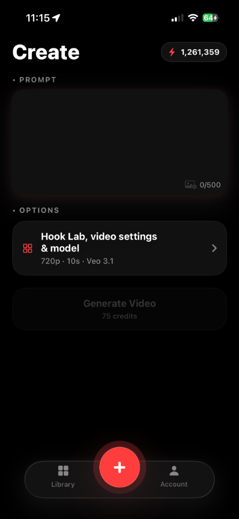 Framely Create Screen
