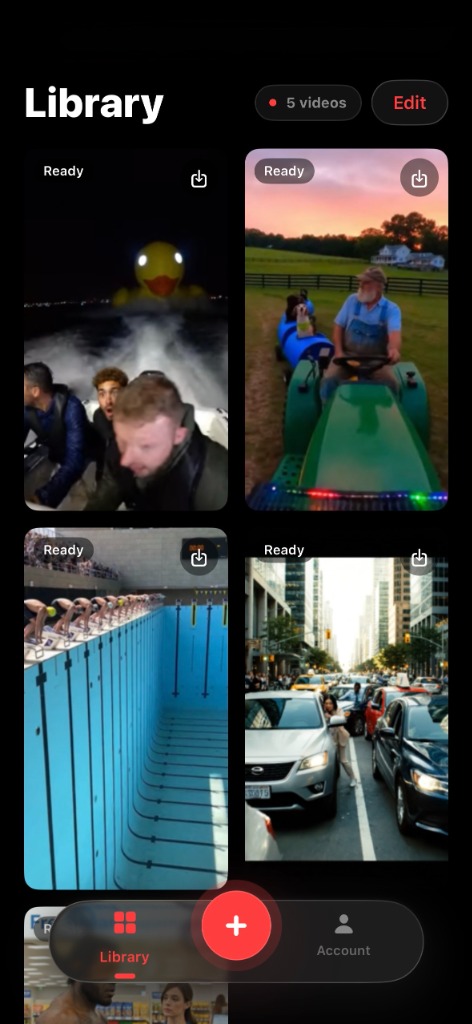 Framely Library Screen